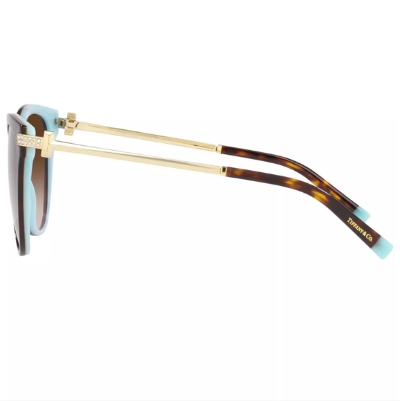 Tiffany & Company TF4193b Sunglasses in Havanah Brown on Tiffany Blue MA#460 - Picture 3 of 17